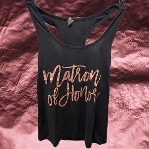 Gold Foil Matron Of Honor - Wedding Party Marriage Women's Tank XL